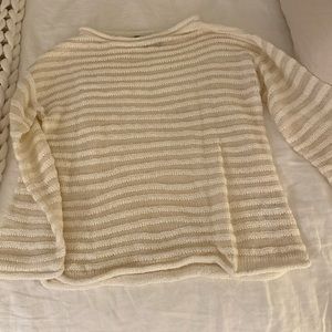 Theory Roll Neck Striped Summer Sweater